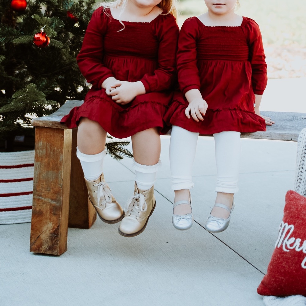 Ruffle Butts Maroon Dress